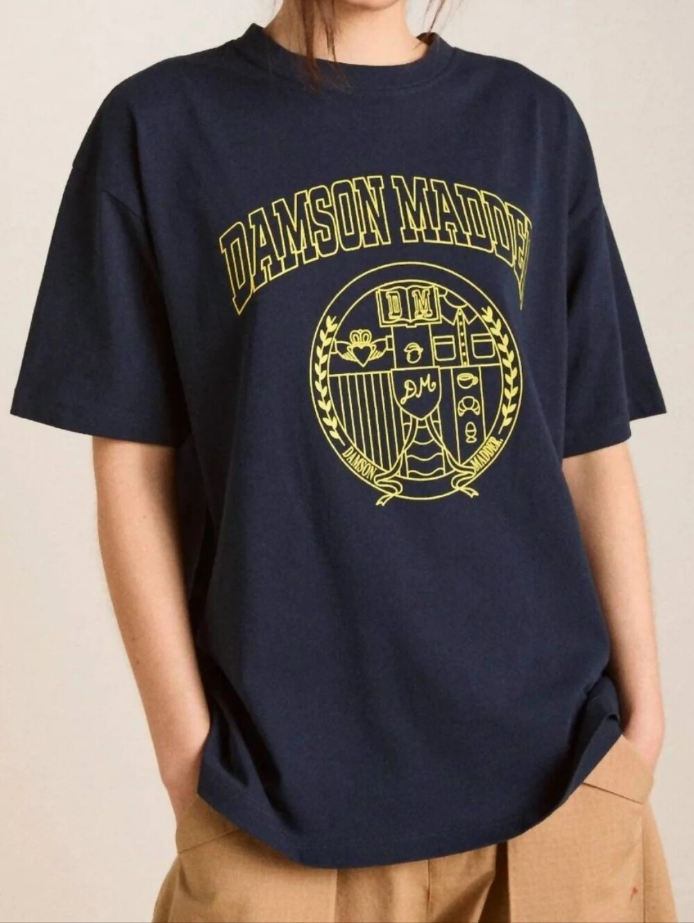 Damson Madder Collegiate Oversize Graphic T Shirt